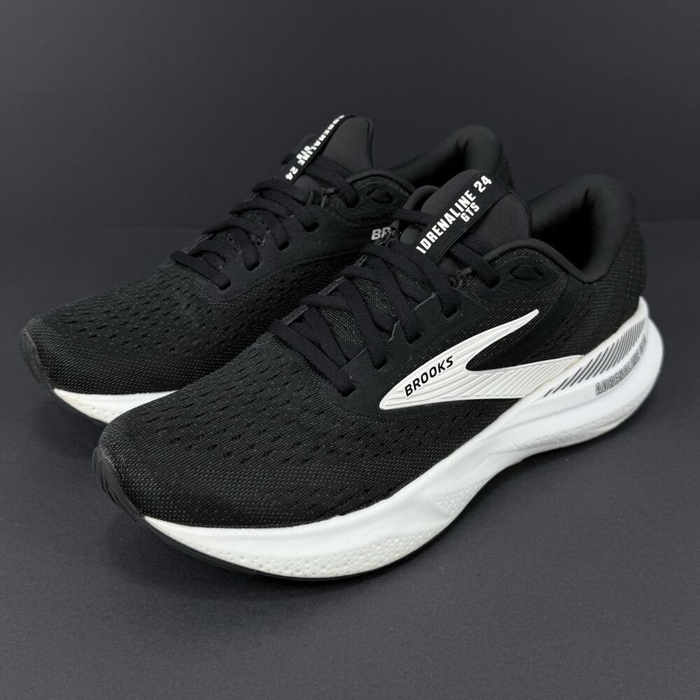 Brooks Adrenaline GTS 24 Men’s Size 8.5 Black White Running Shoes 110437